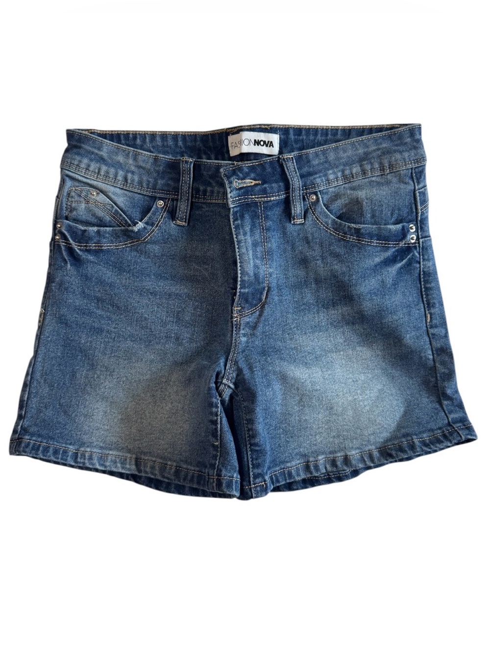 Fashion Nova Women's Blue Denim Shorts